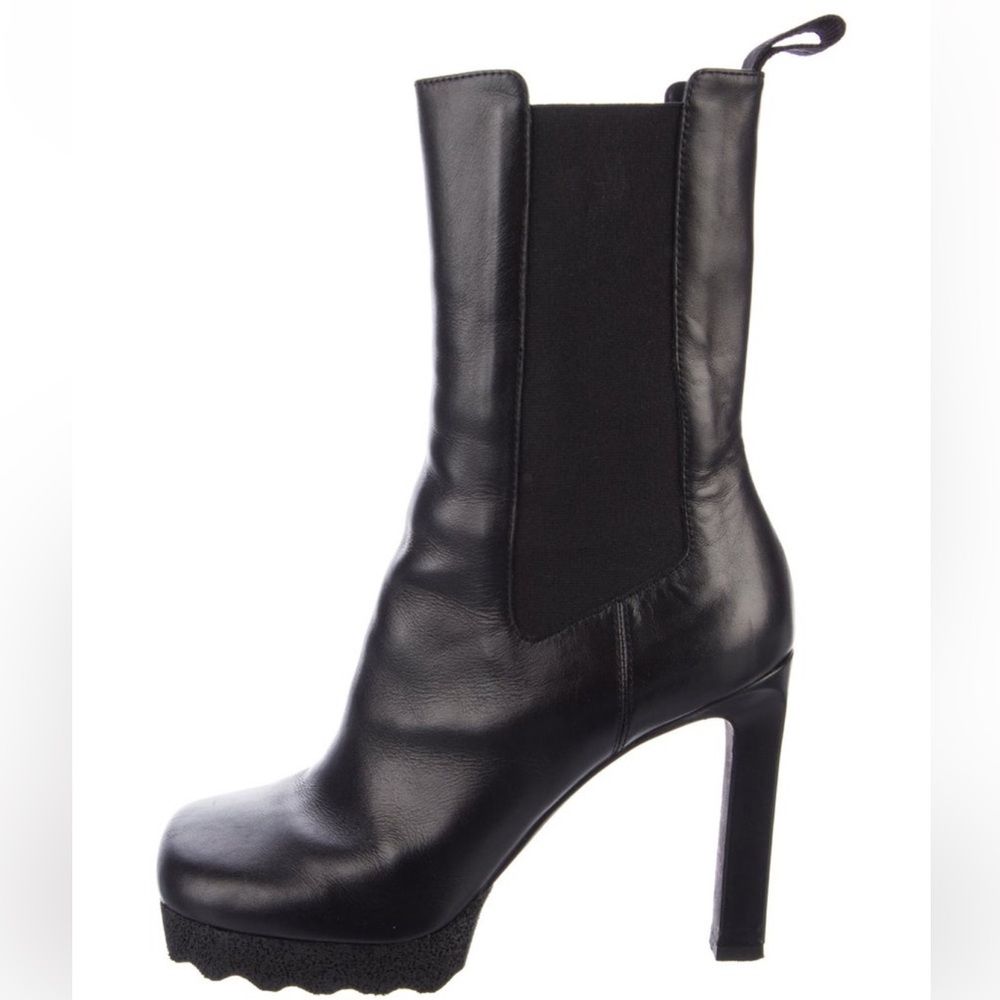 Off-White leather heeled booties - Picture 4 of 6